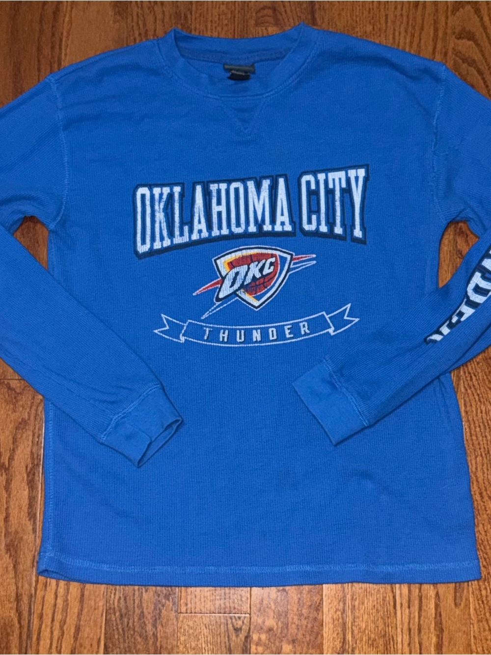 NBA Oklahoma City Thunder Long Sleeve Shirt - Royal Blue